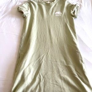Roots XXS sage green dress